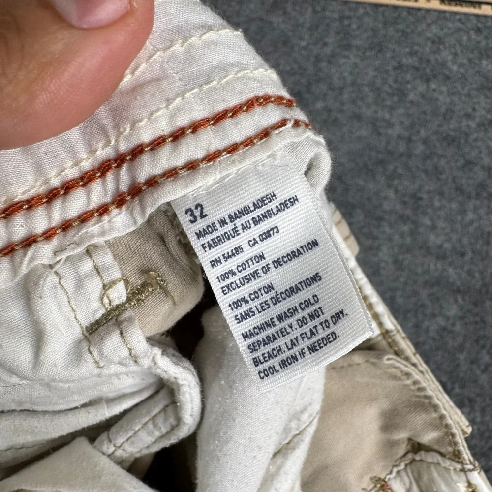 American Eagle Cargo Shorts Mens Size 32 Tan Classic Cotton Utility Pocket